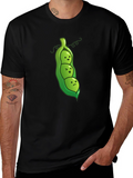 Three Peas in a Pod Graphic Tee - Black