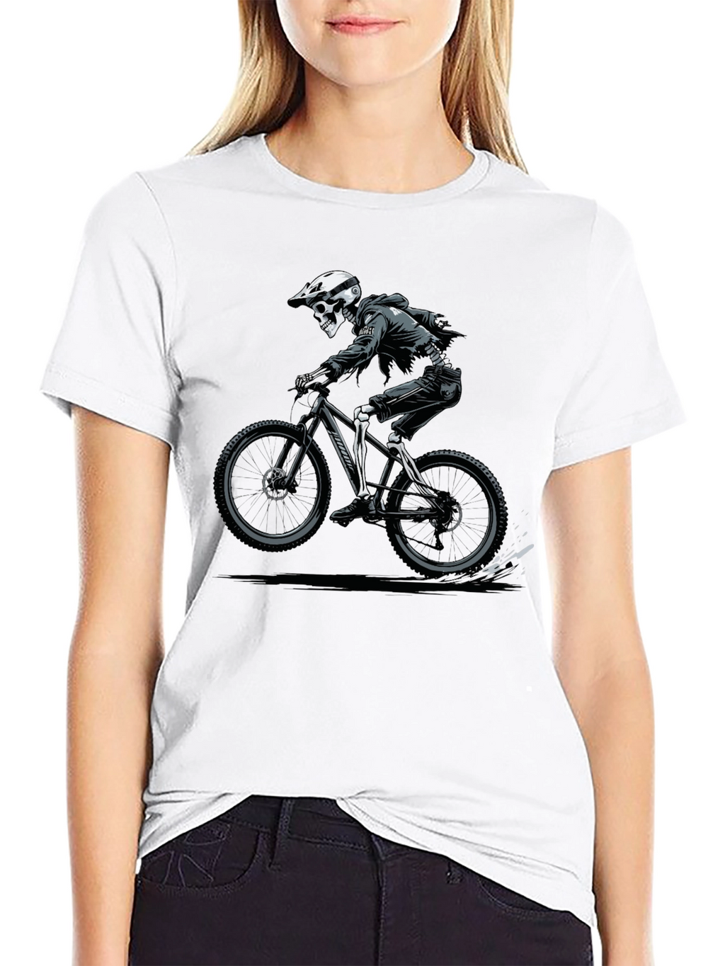 Skeleton Rider Graphic T-Shirt - Black