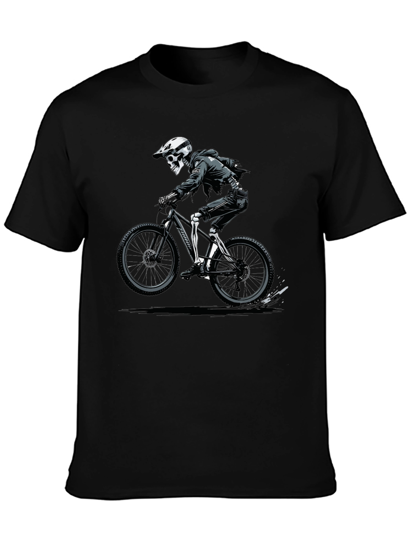 Skeleton Rider Graphic T-Shirt - Black