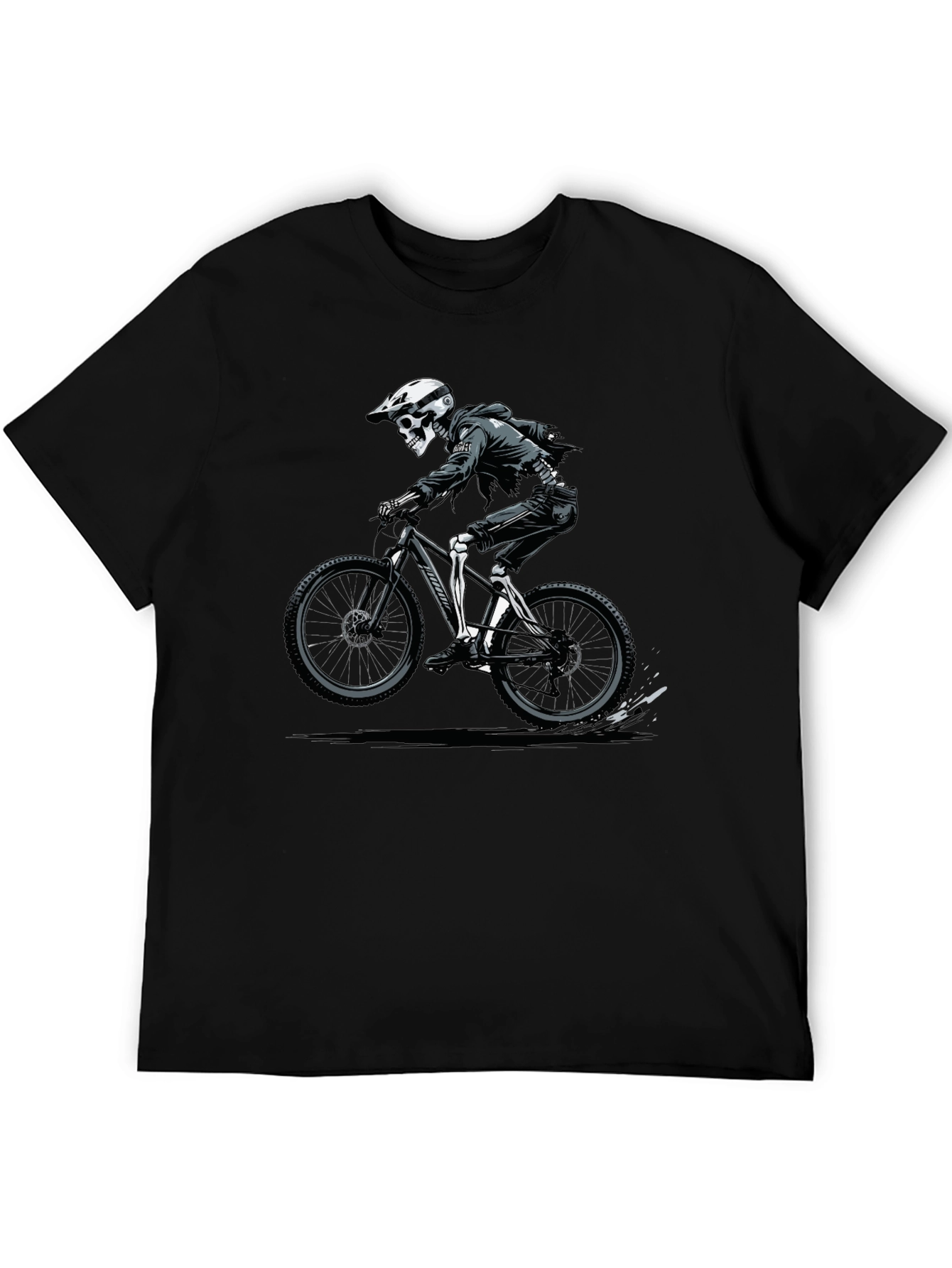 Skeleton Rider Graphic T-Shirt - Black