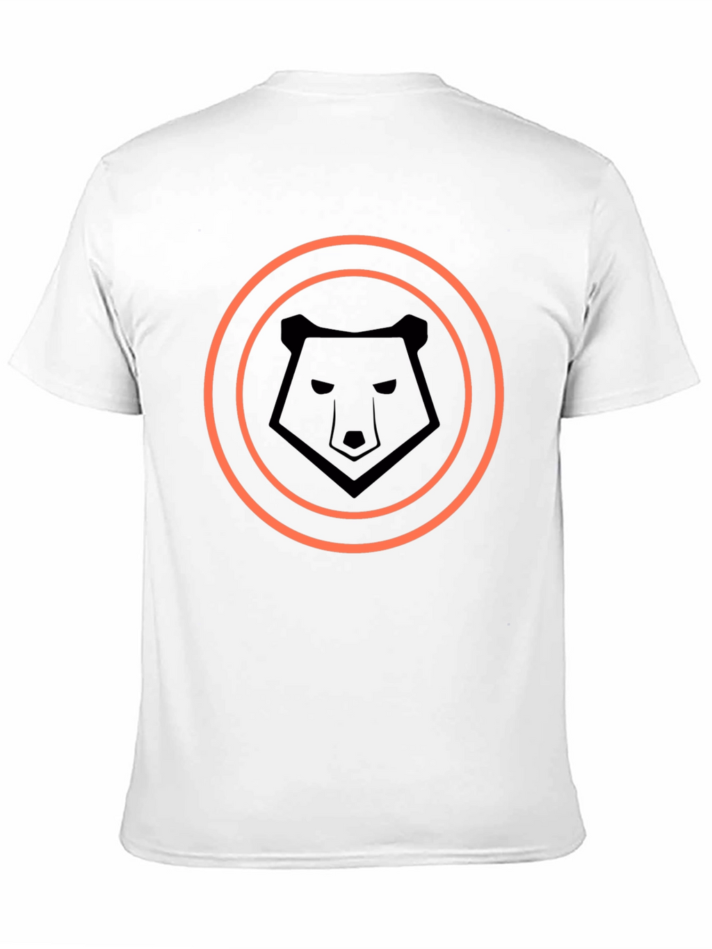 Modern Black T-Shirt with Geometric Bear Logo