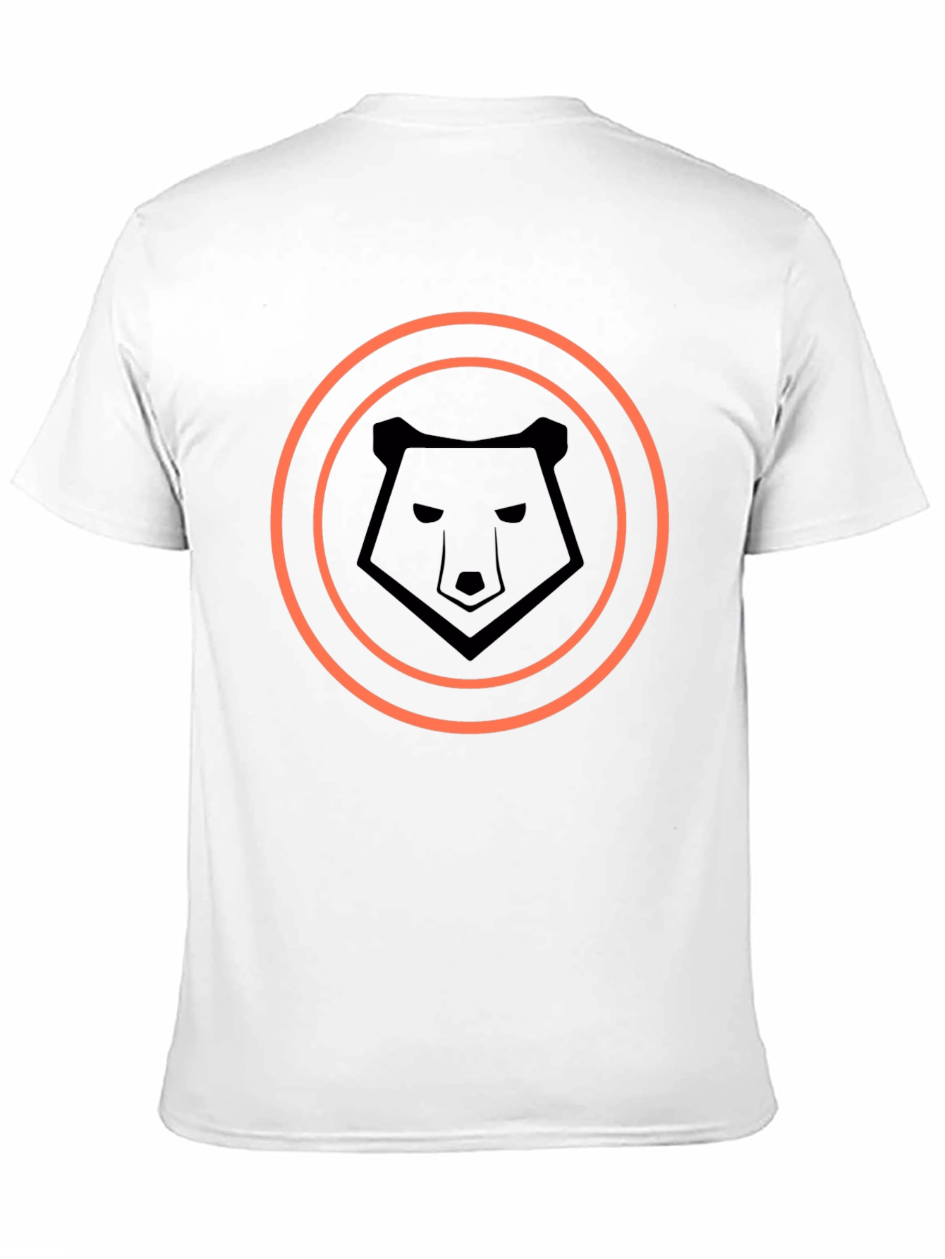 Modern Black T-Shirt with Geometric Bear Logo