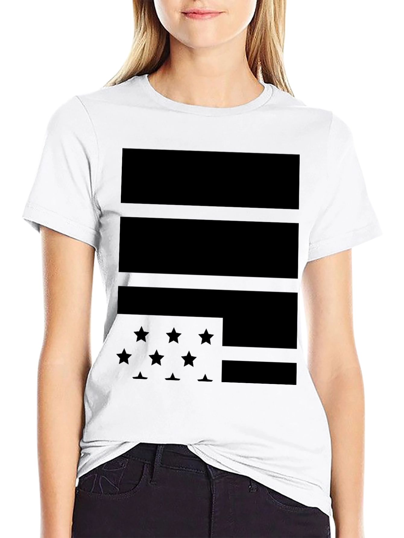Stealth American Flag Graphic Tee - Blackout Pride