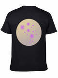 Celestial Starburst Graphic Tee - Black Cotton Blend