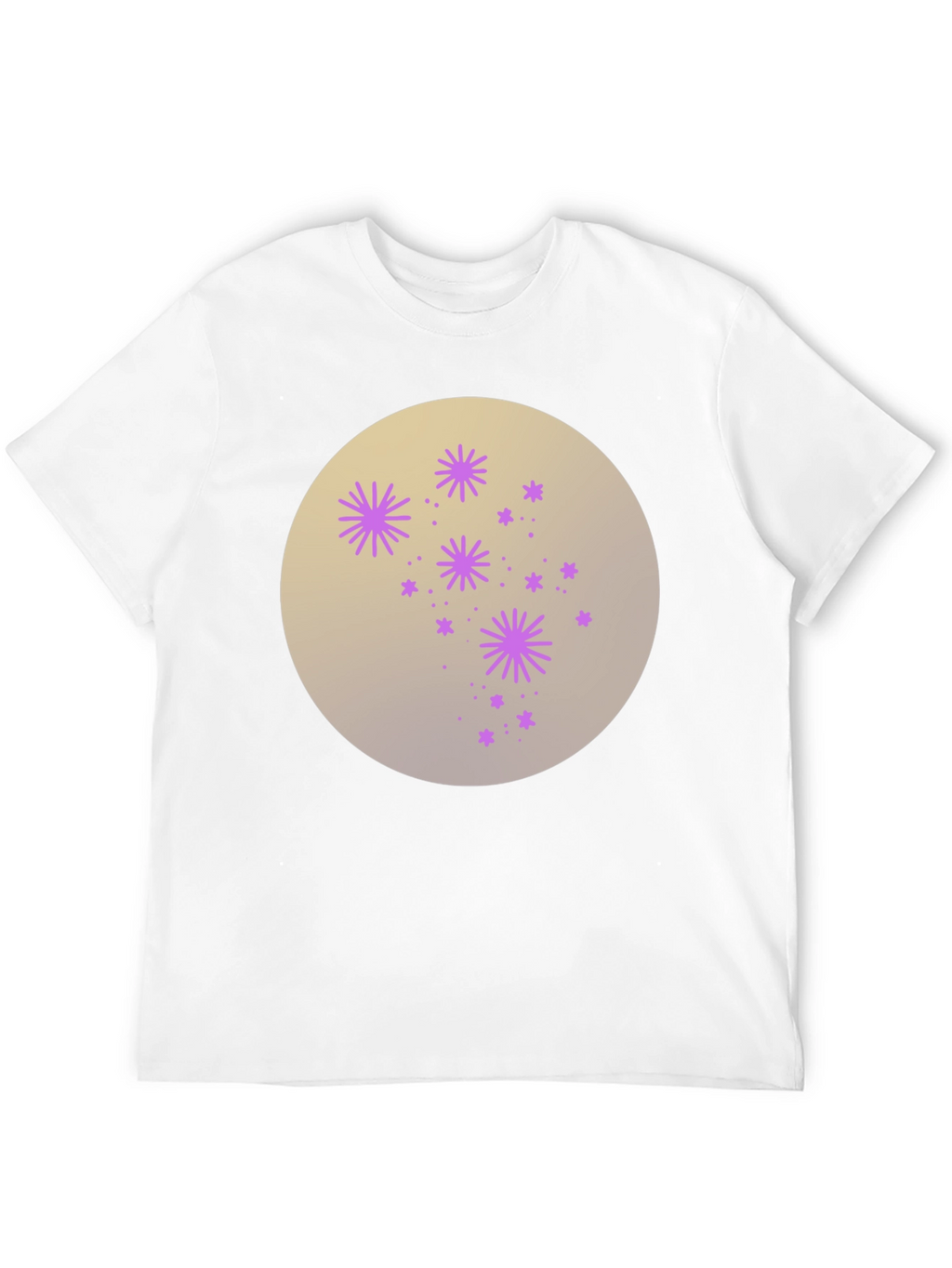 Celestial Starburst Graphic Tee - Black Cotton Blend