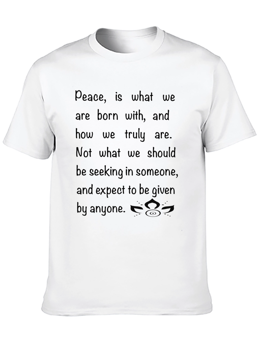 Peace Quote Black T-Shirt - Inspirational Menswear