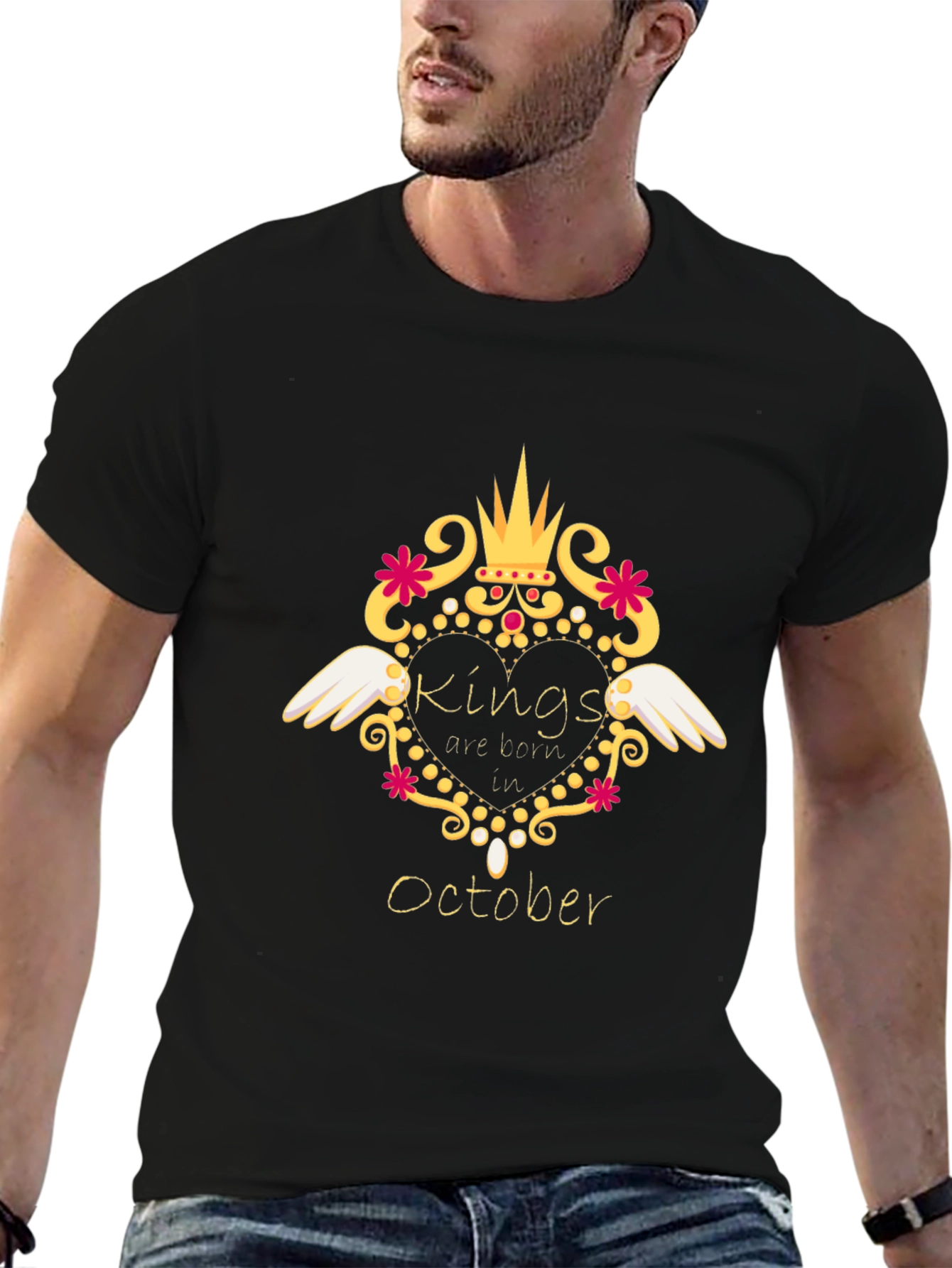 Kings are Born in October T-Shirt