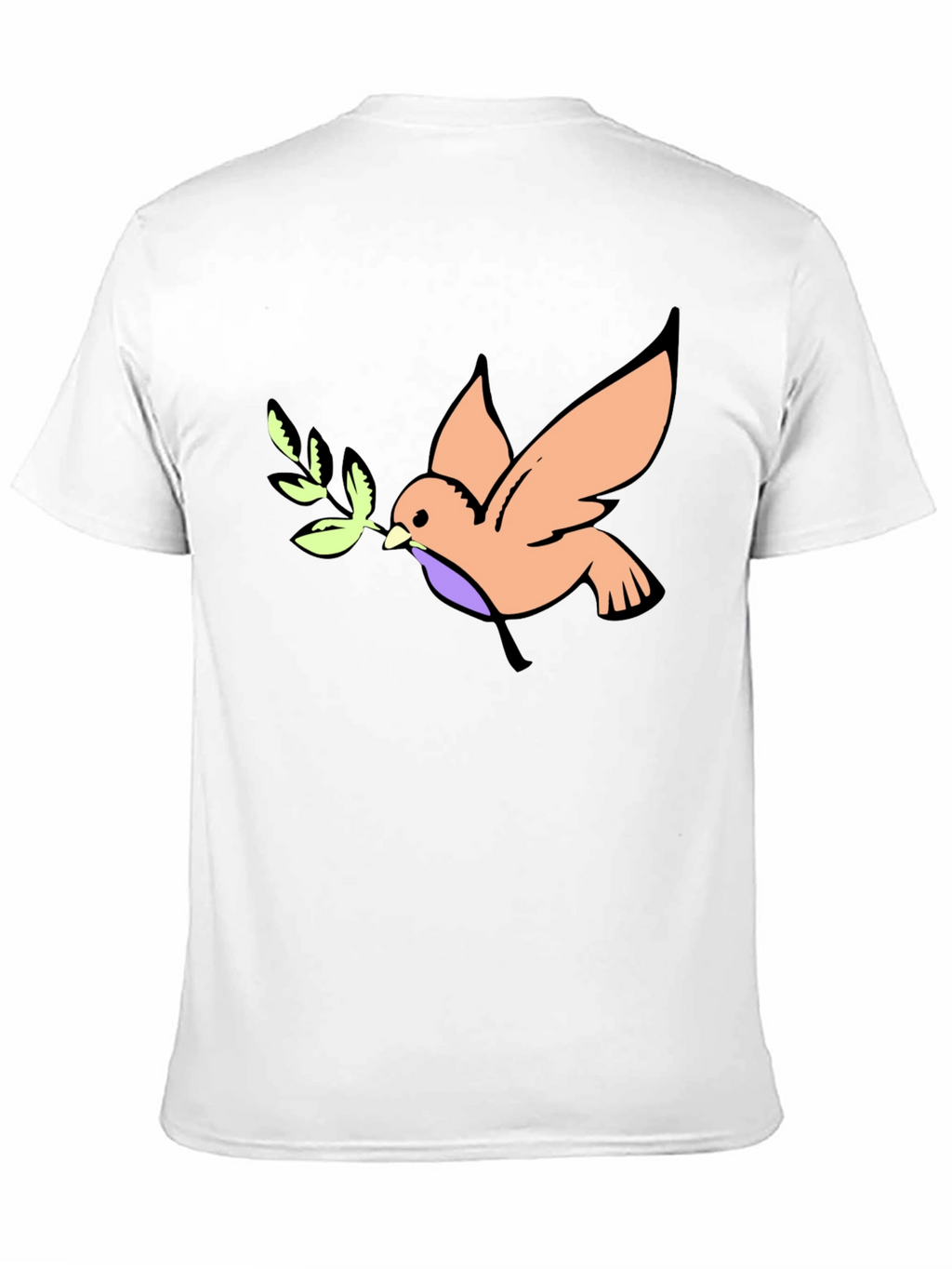 Peace Dove Graphic Tee - Black Cotton T-Shirt