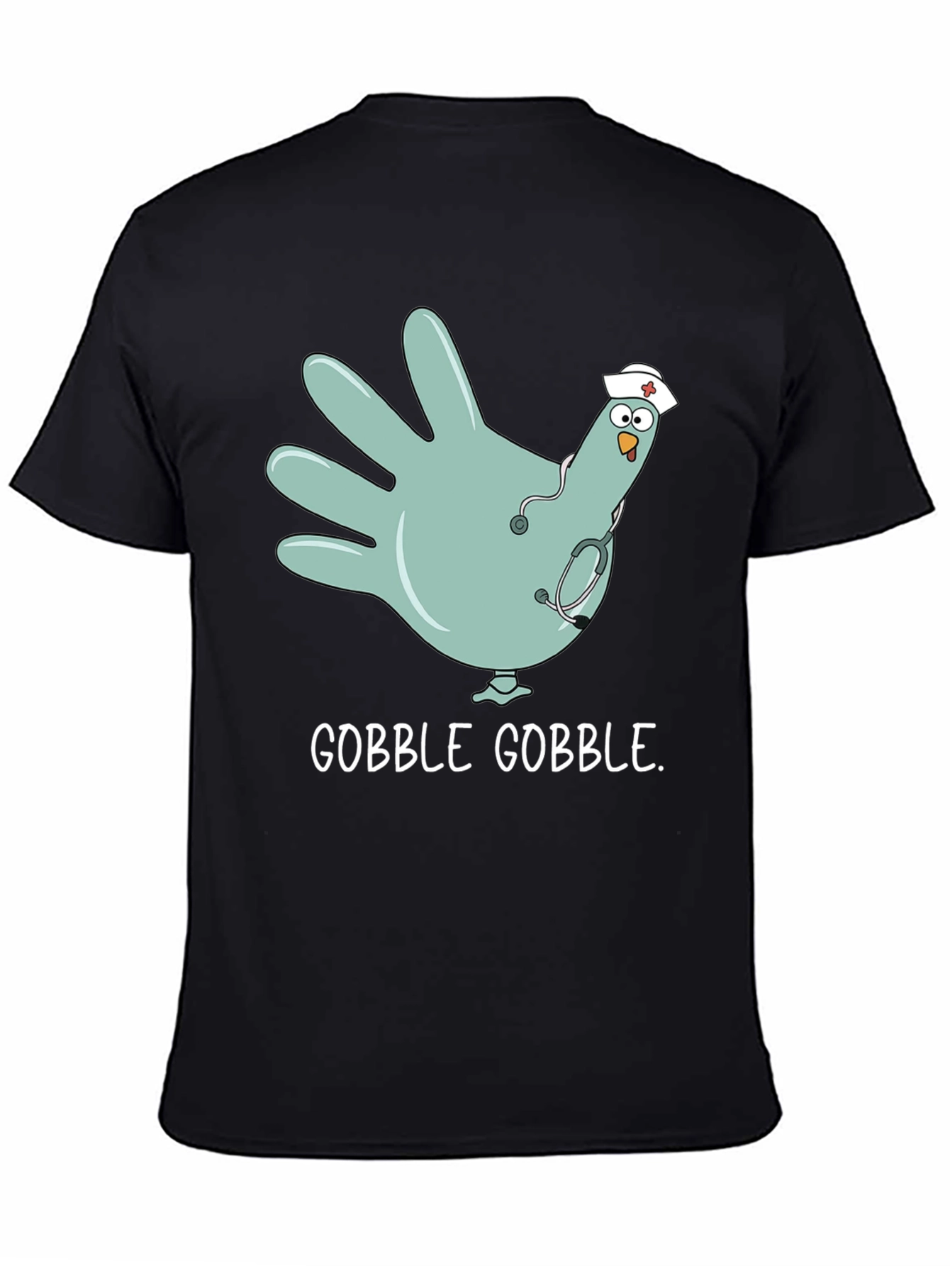 Funny Nurse Turkey Hand Thanksgiving T-Shirt
