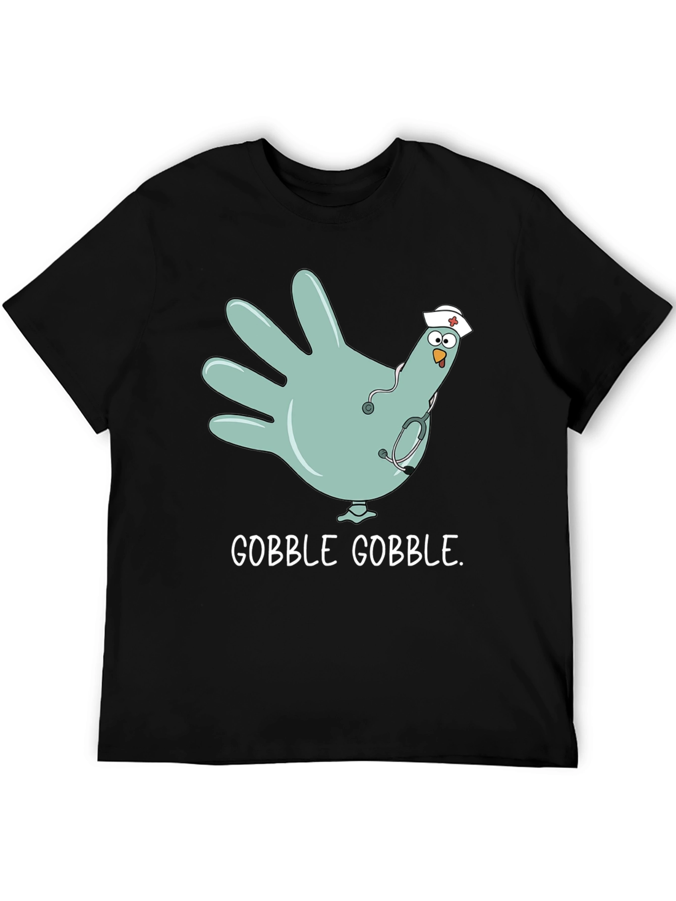 Funny Nurse Turkey Hand Thanksgiving T-Shirt