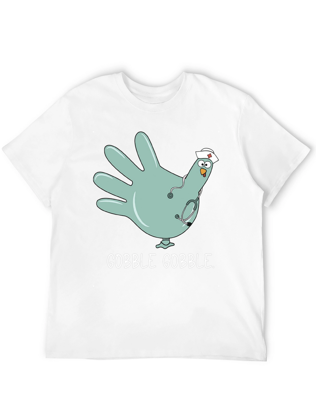Funny Nurse Turkey Hand Thanksgiving T-Shirt