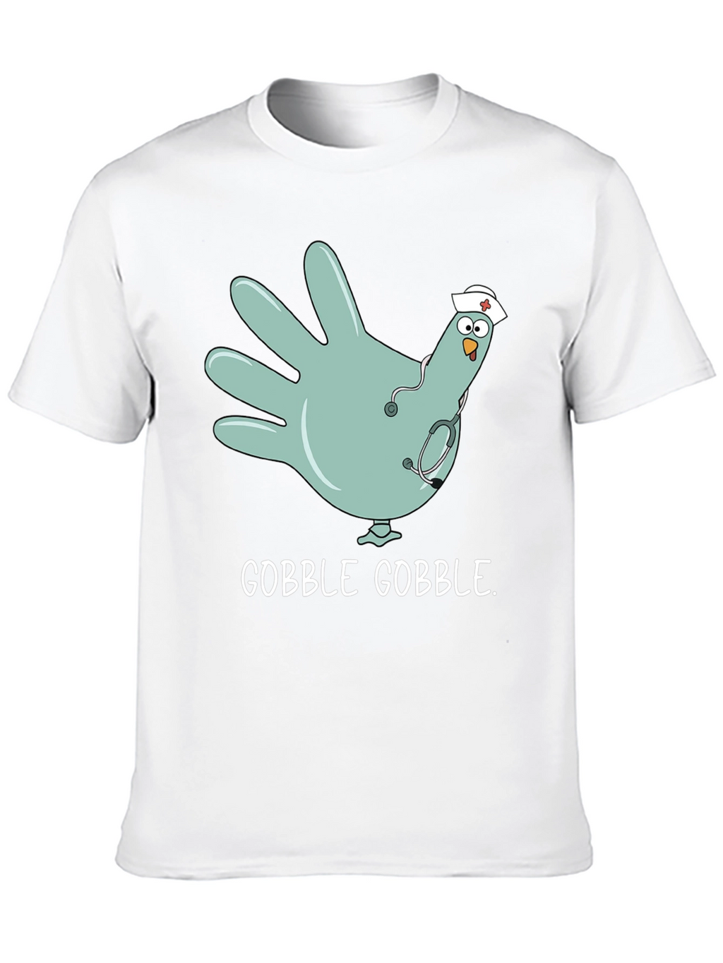 Funny Nurse Turkey Hand Thanksgiving T-Shirt