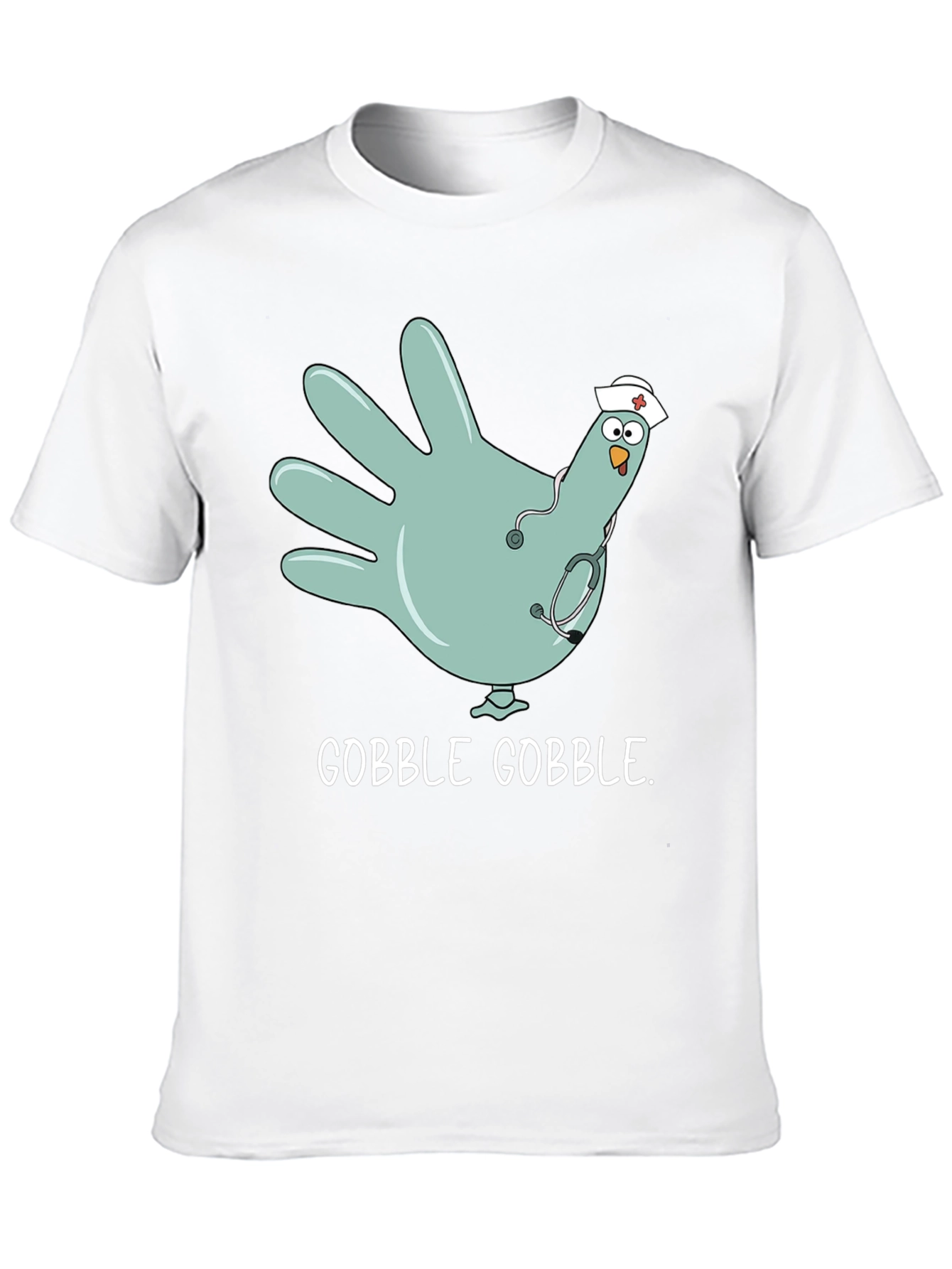 Funny Nurse Turkey Hand Thanksgiving T-Shirt