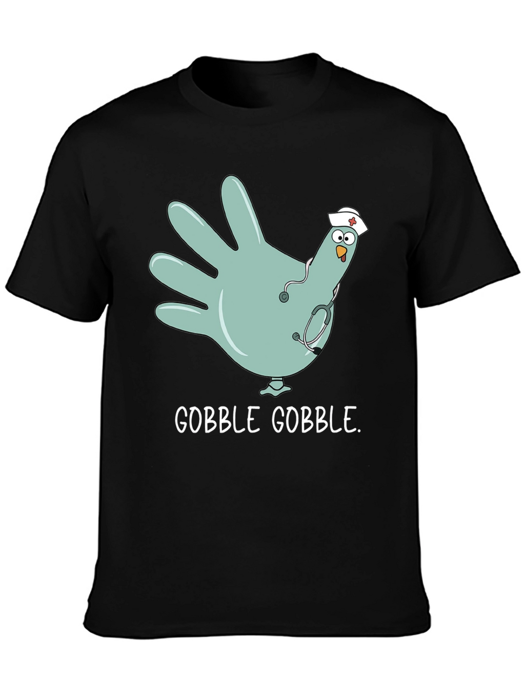 Funny Nurse Turkey Hand Thanksgiving T-Shirt