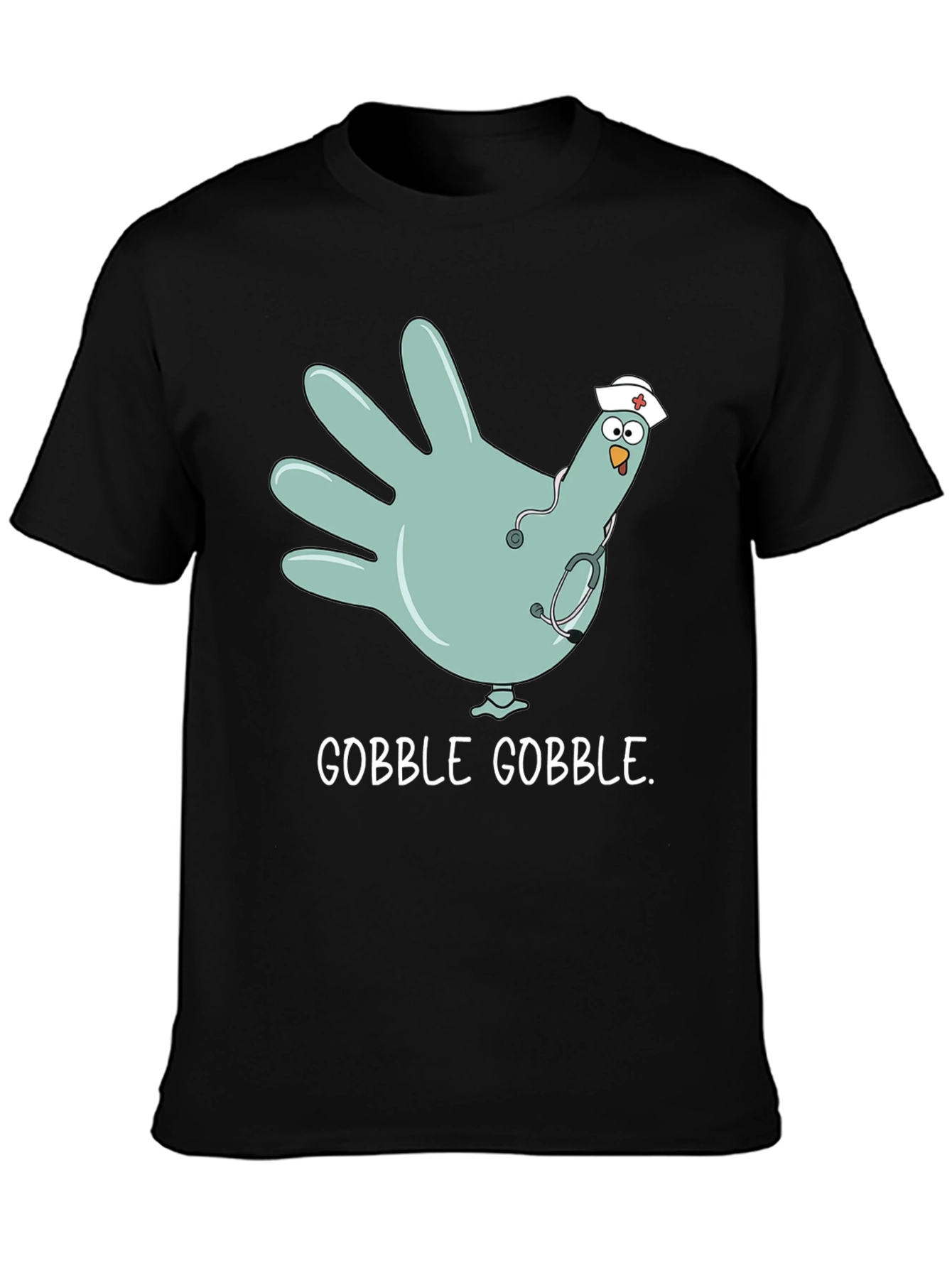 Funny Nurse Turkey Hand Thanksgiving T-Shirt