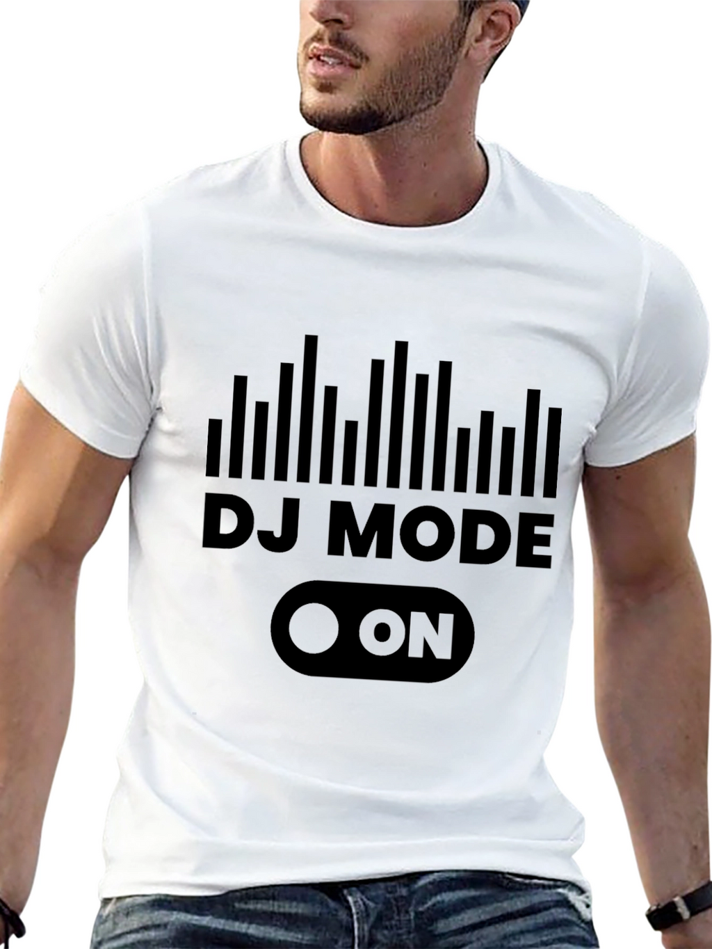 DJ Mode On Black Graphic T-Shirt