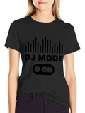 DJ Mode On Black Graphic T-Shirt