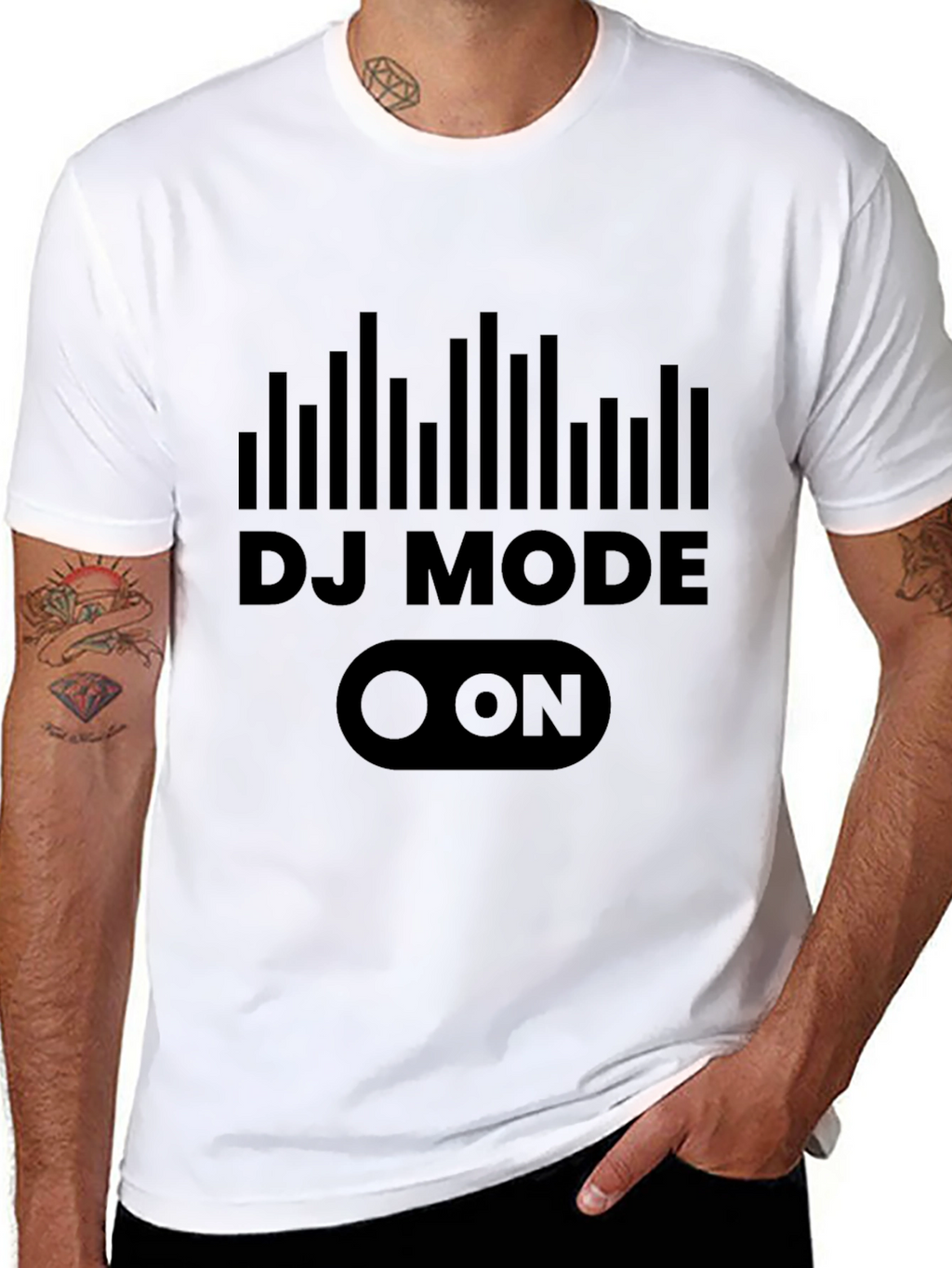 DJ Mode On Black Graphic T-Shirt