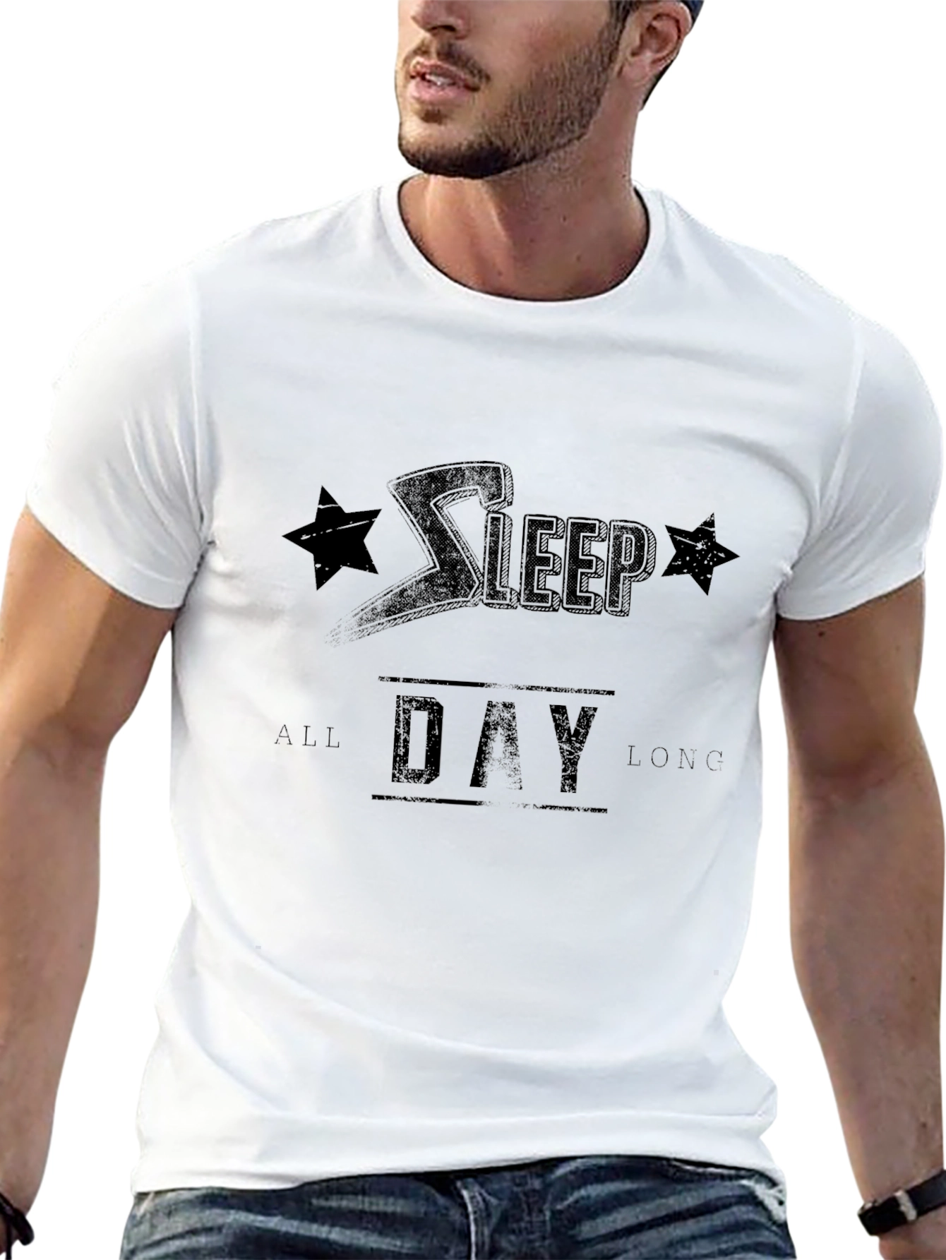 Sleep All Day Long Graphic Tee
