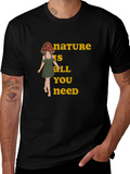 Nature is All You Need Mushroom Head T-Shirt