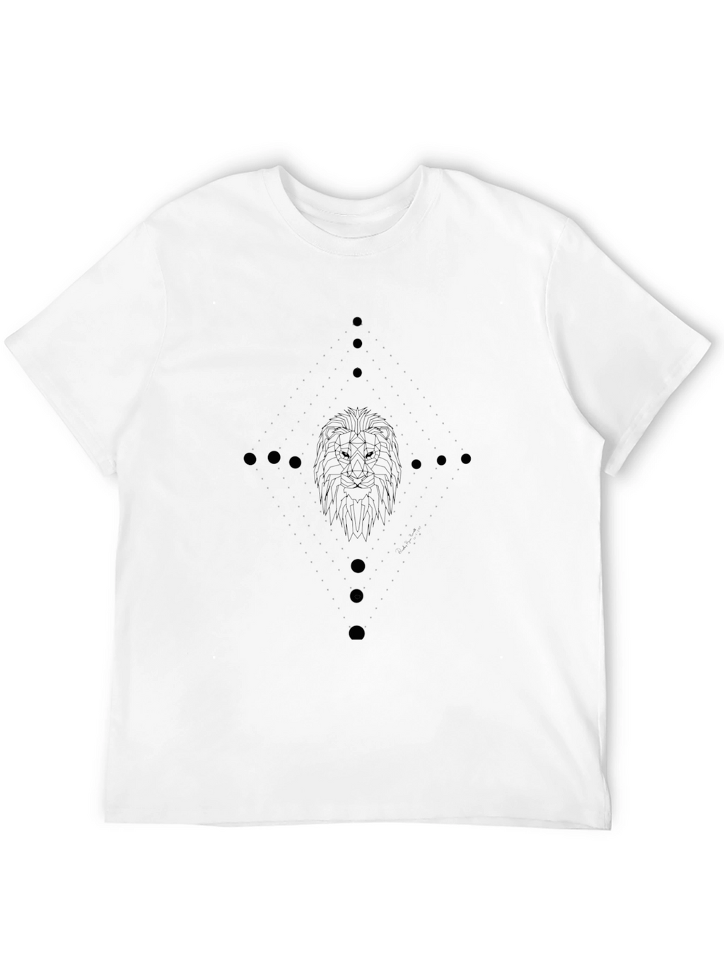 Lion Graphic Print Crew Neck T-Shirt