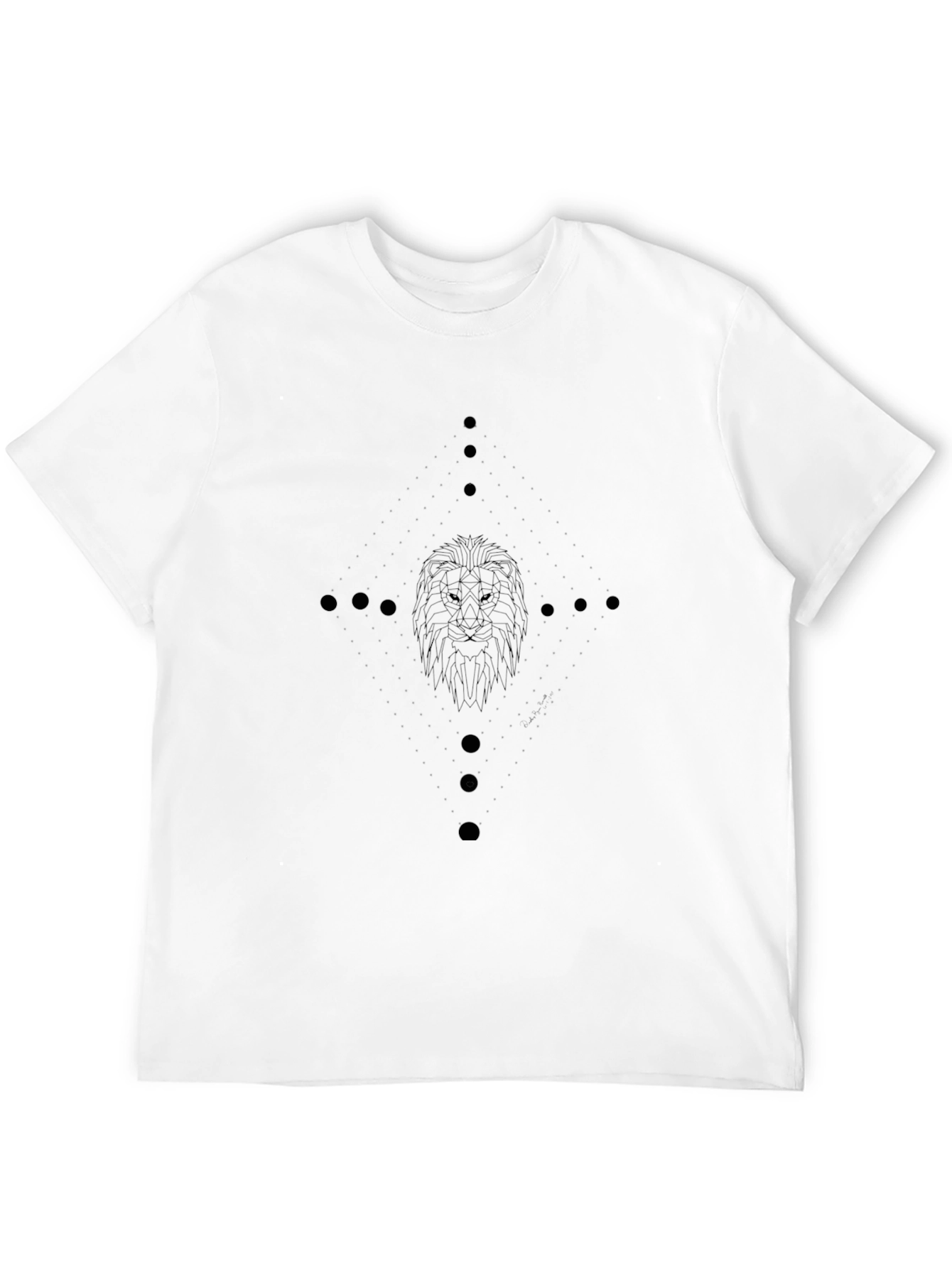 Lion Graphic Print Crew Neck T-Shirt