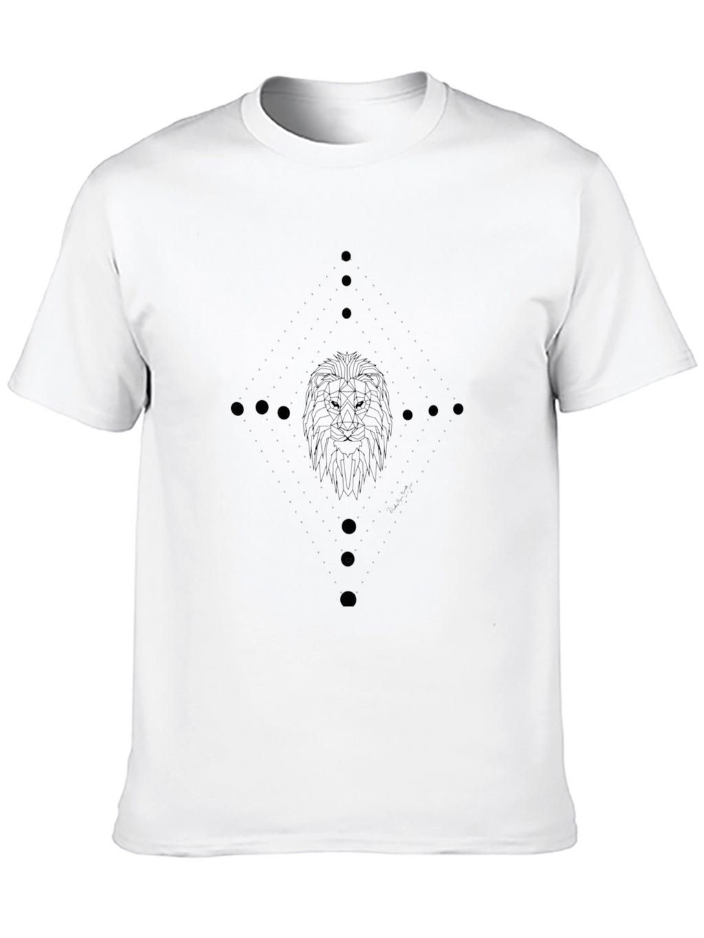 Lion Graphic Print Crew Neck T-Shirt