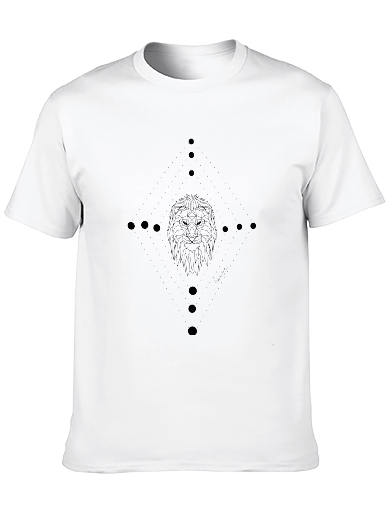 Lion Graphic Print Crew Neck T-Shirt
