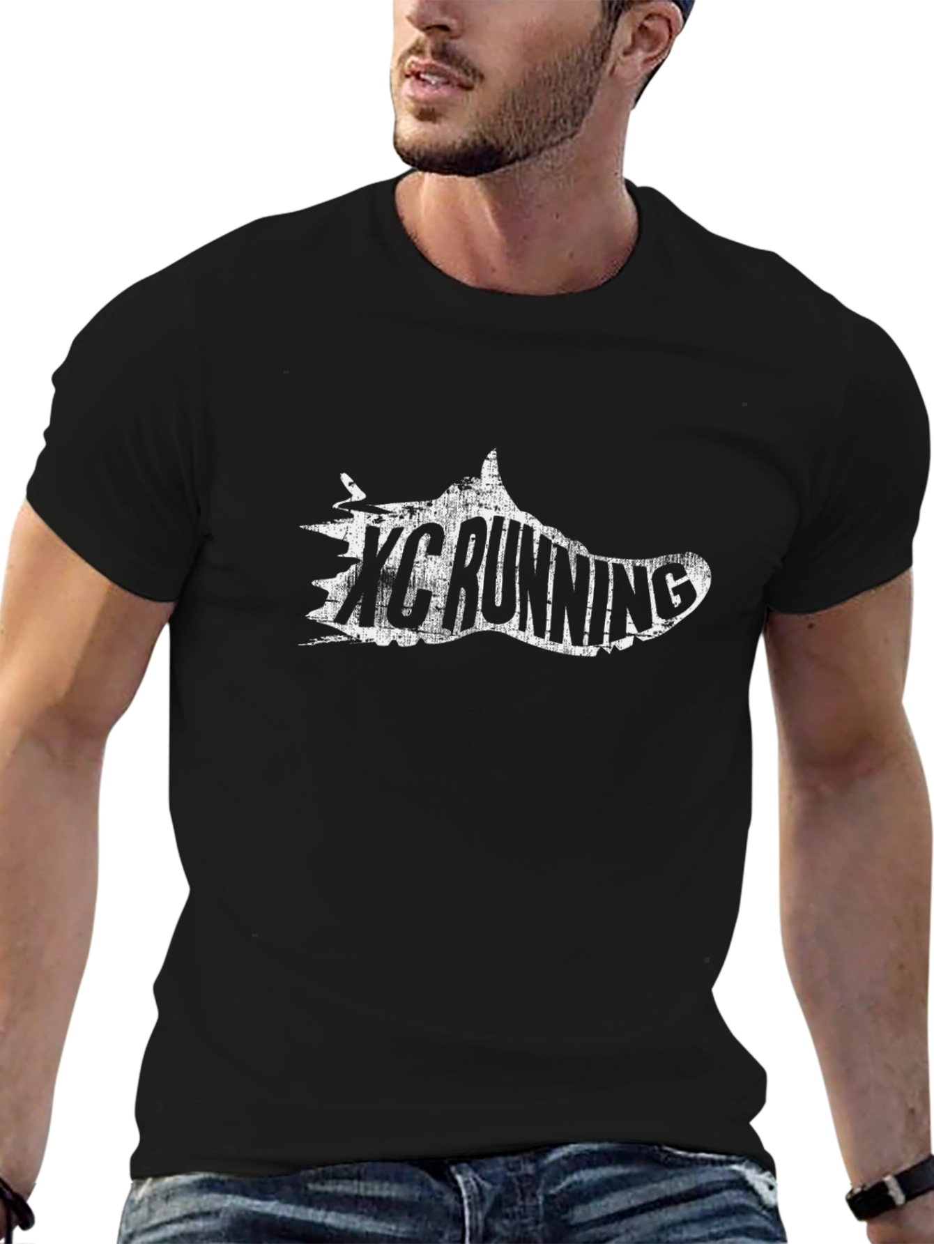 XC Running Shoe Graphic T-Shirt - Black