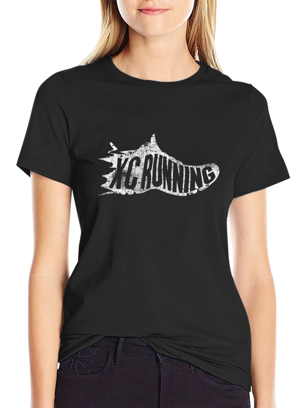 XC Running Shoe Graphic T-Shirt - Black