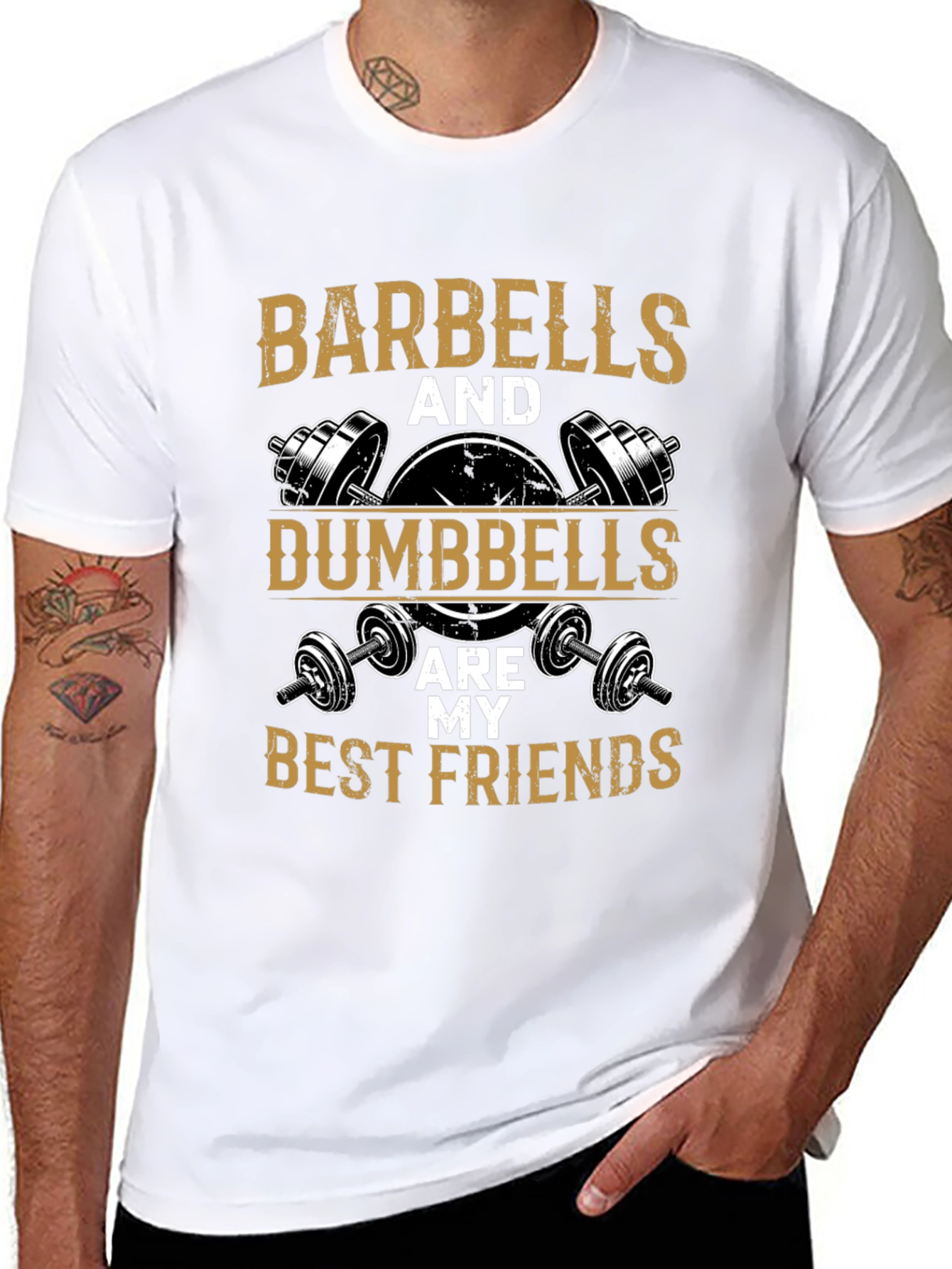 Barbells & Dumbbells Gym T-Shirt