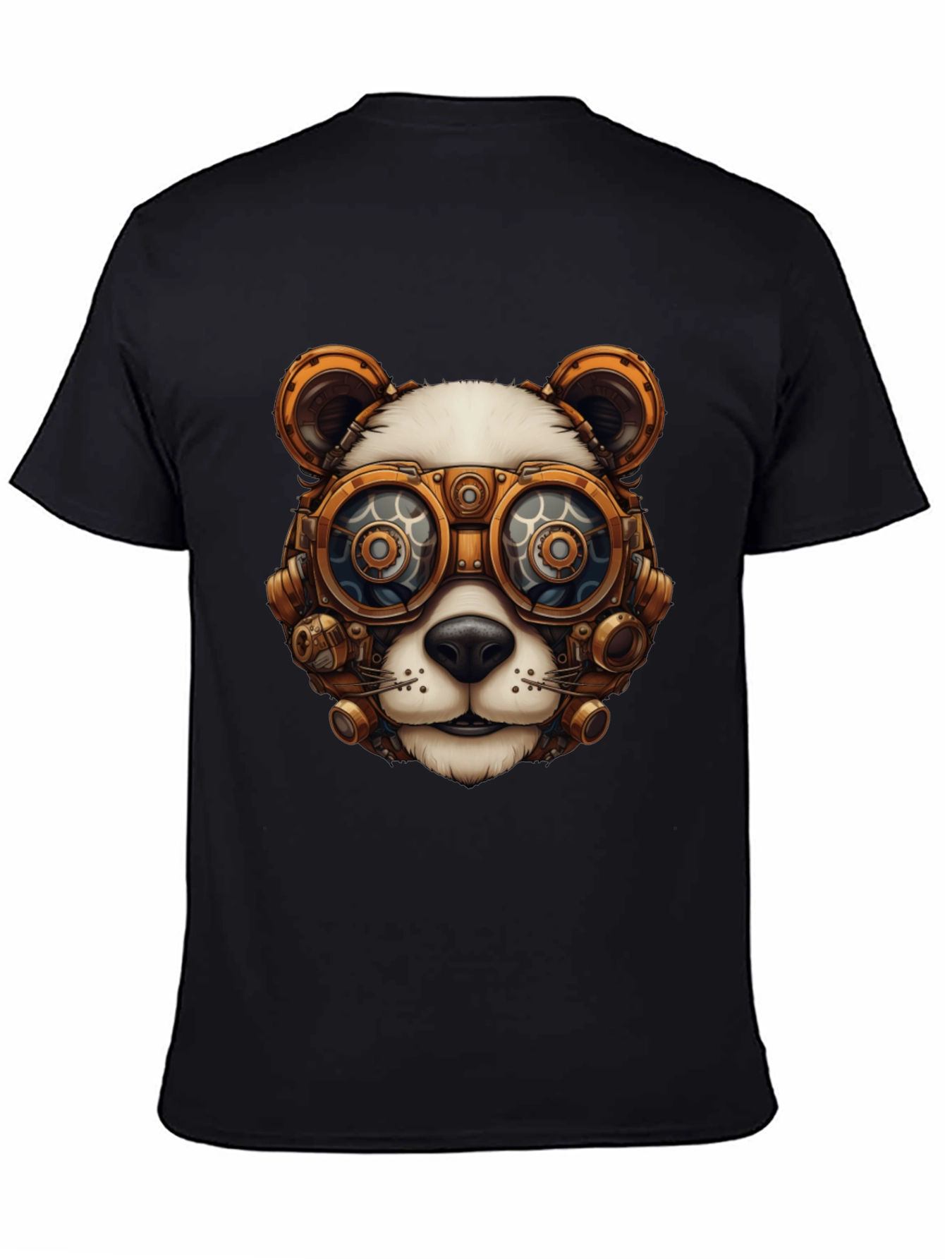 Steampunk Panda Graphic Tee - Cool Panda Design