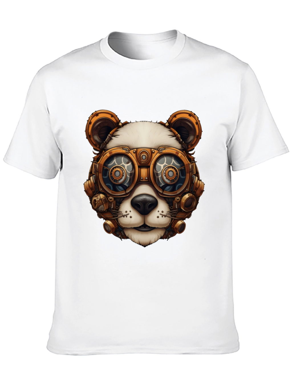Steampunk Panda Graphic Tee - Cool Panda Design
