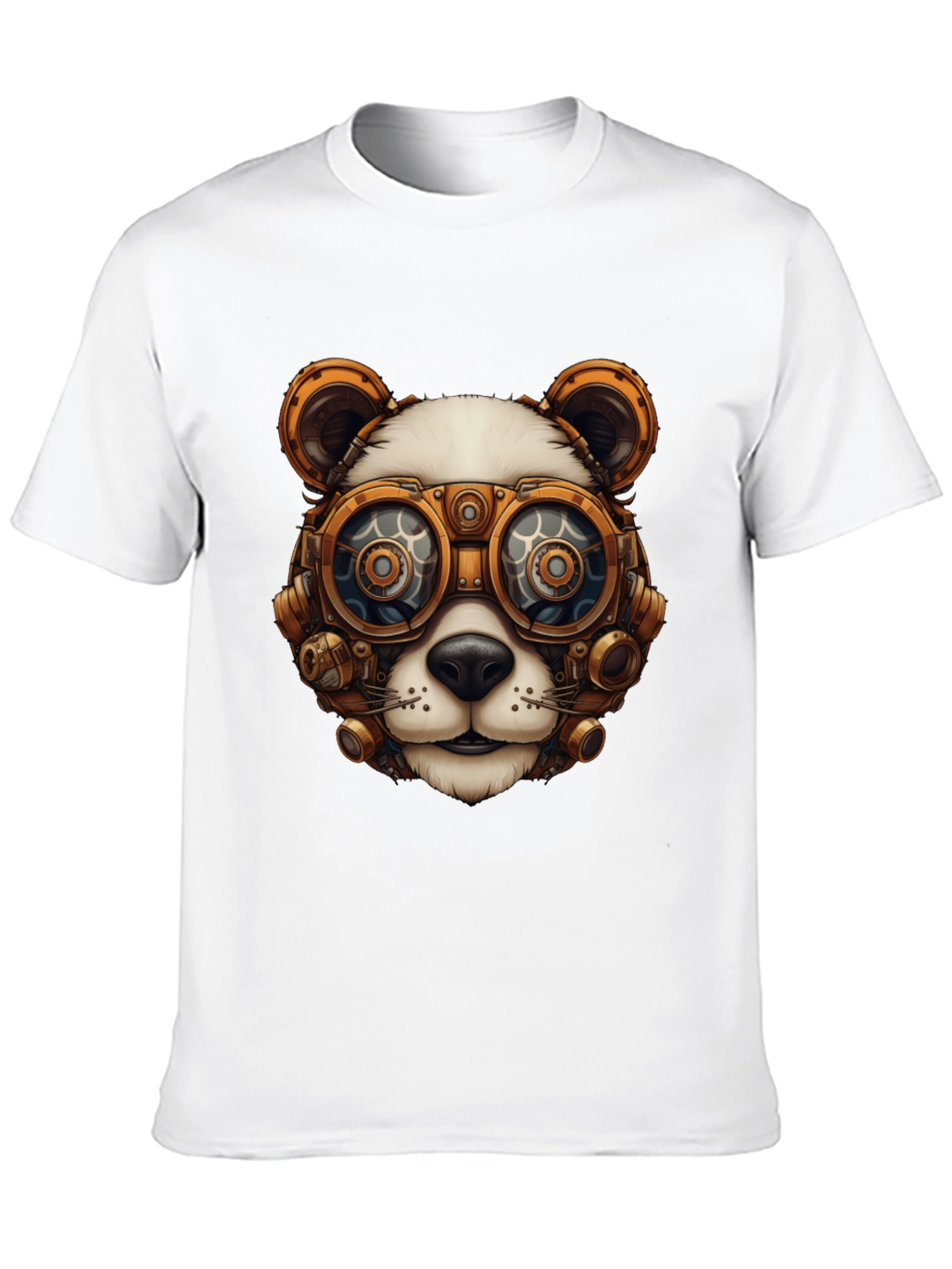 Steampunk Panda Graphic Tee - Cool Panda Design