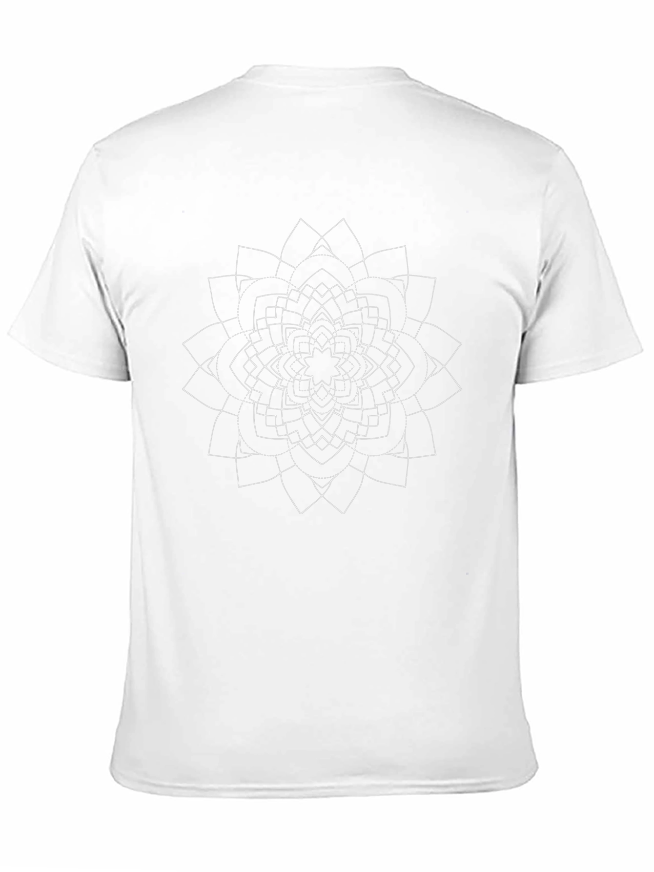 Geometric Mandala Graphic Tee - Black Cotton T-Shirt