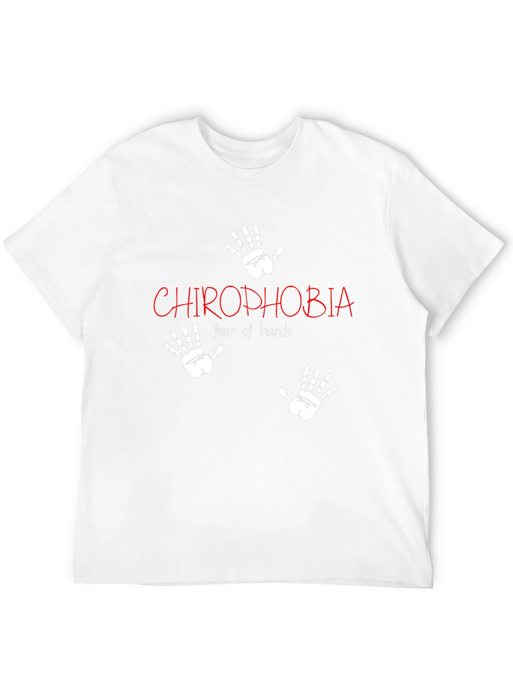 Chirophobia Fear of Hands Black T-Shirt