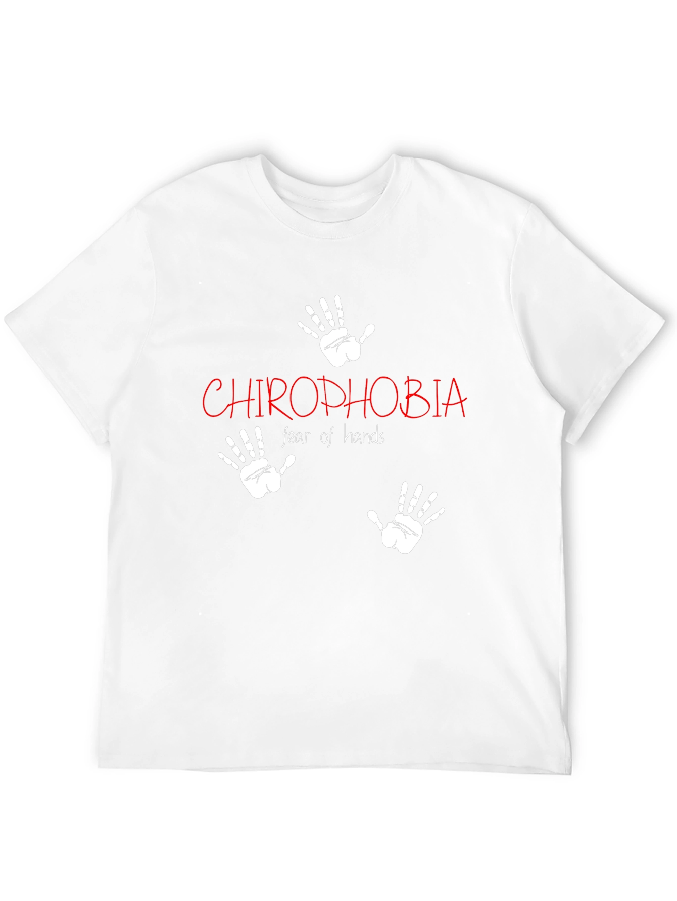 Chirophobia Fear of Hands Black T-Shirt