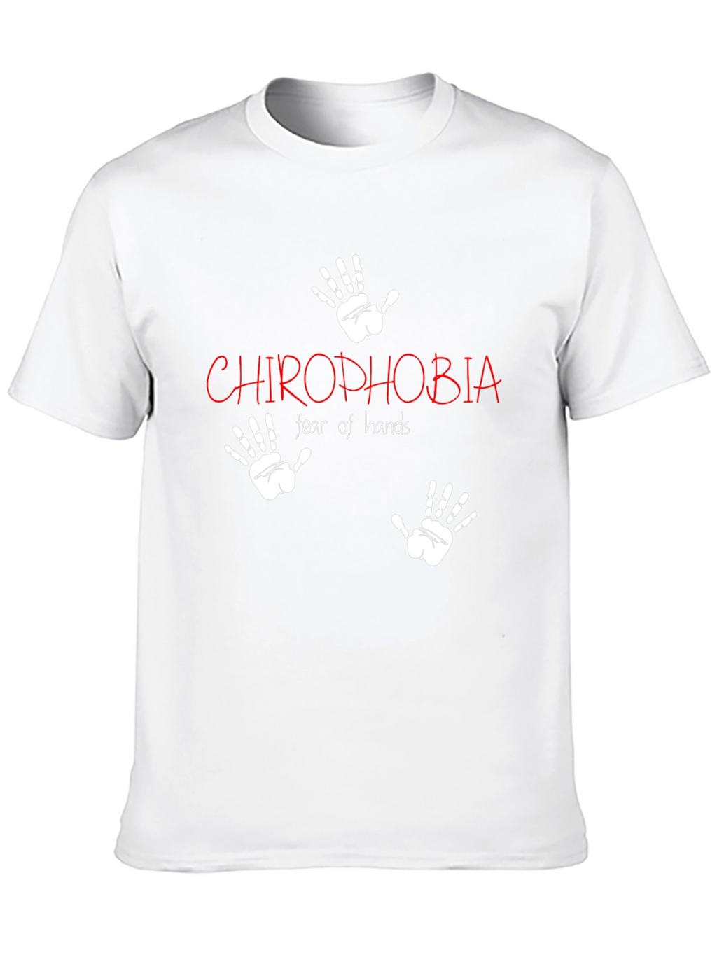 Chirophobia Fear of Hands Black T-Shirt