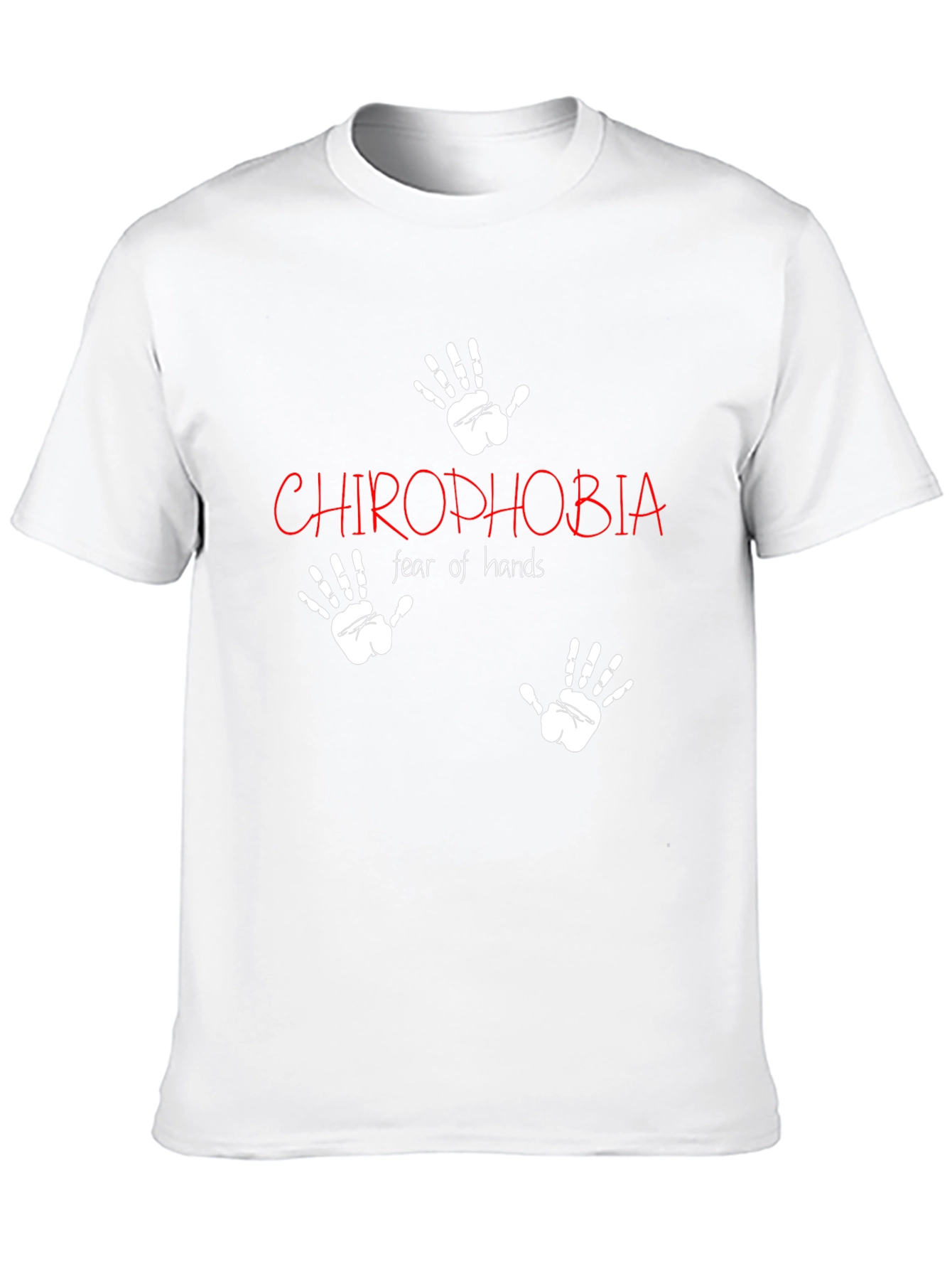 Chirophobia Fear of Hands Black T-Shirt