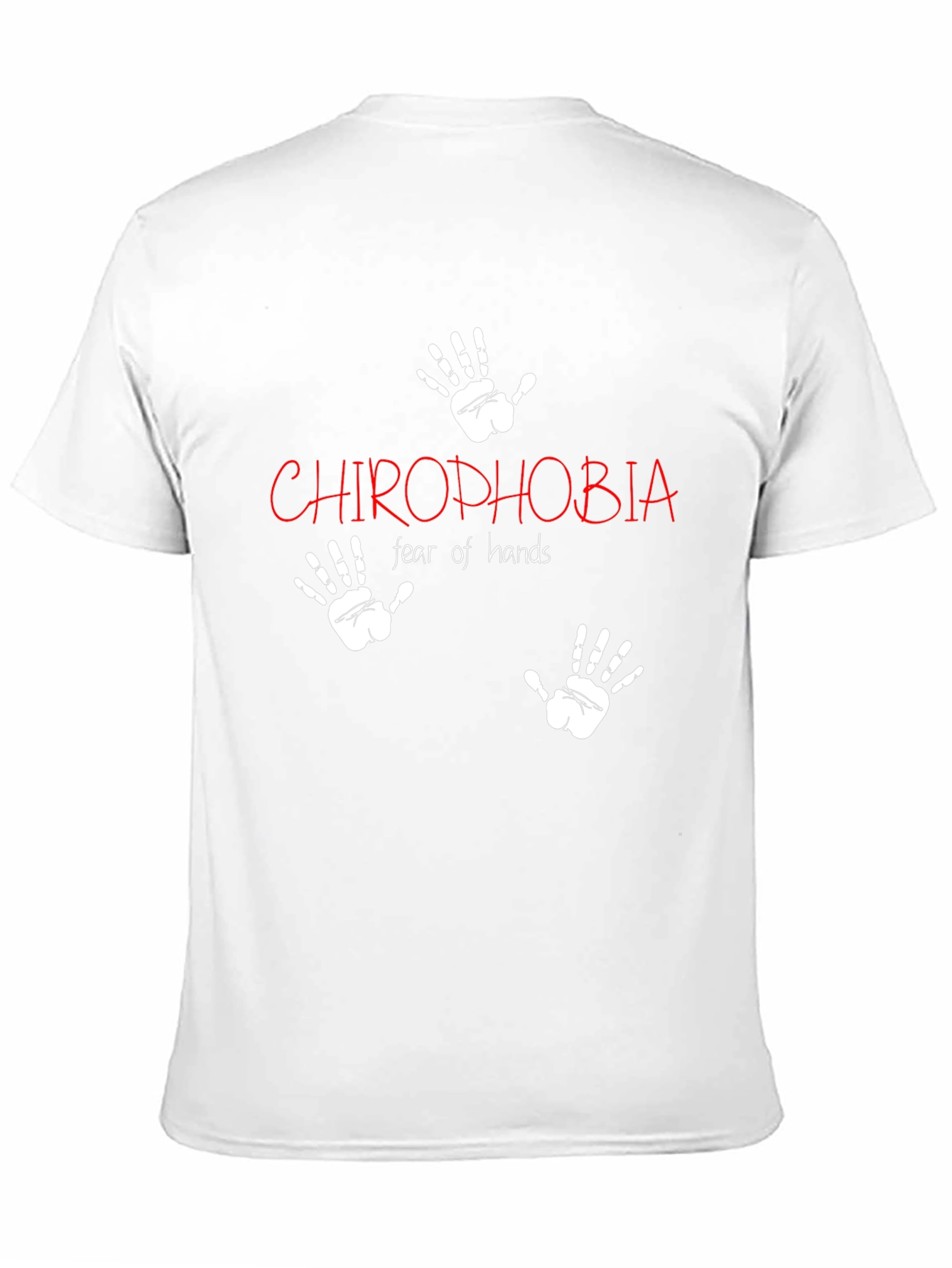 Chirophobia Fear of Hands Black T-Shirt