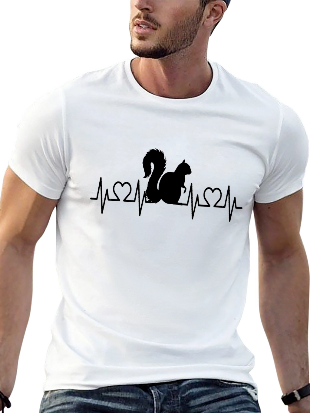 Squirrel Heartbeat T-Shirt - Novelty Graphic Tee
