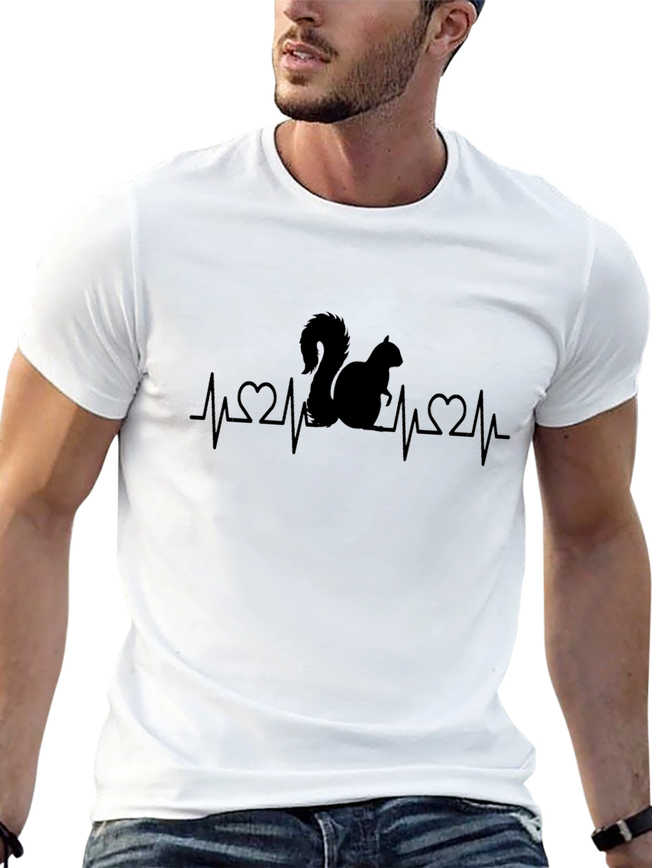 Squirrel Heartbeat T-Shirt - Novelty Graphic Tee