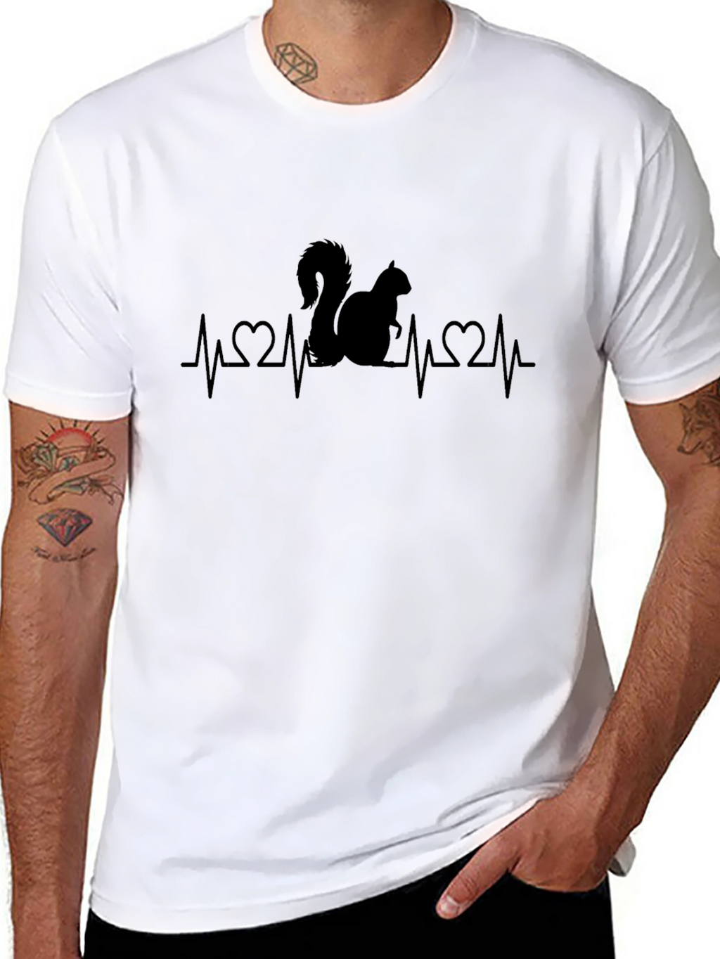 Squirrel Heartbeat T-Shirt - Novelty Graphic Tee
