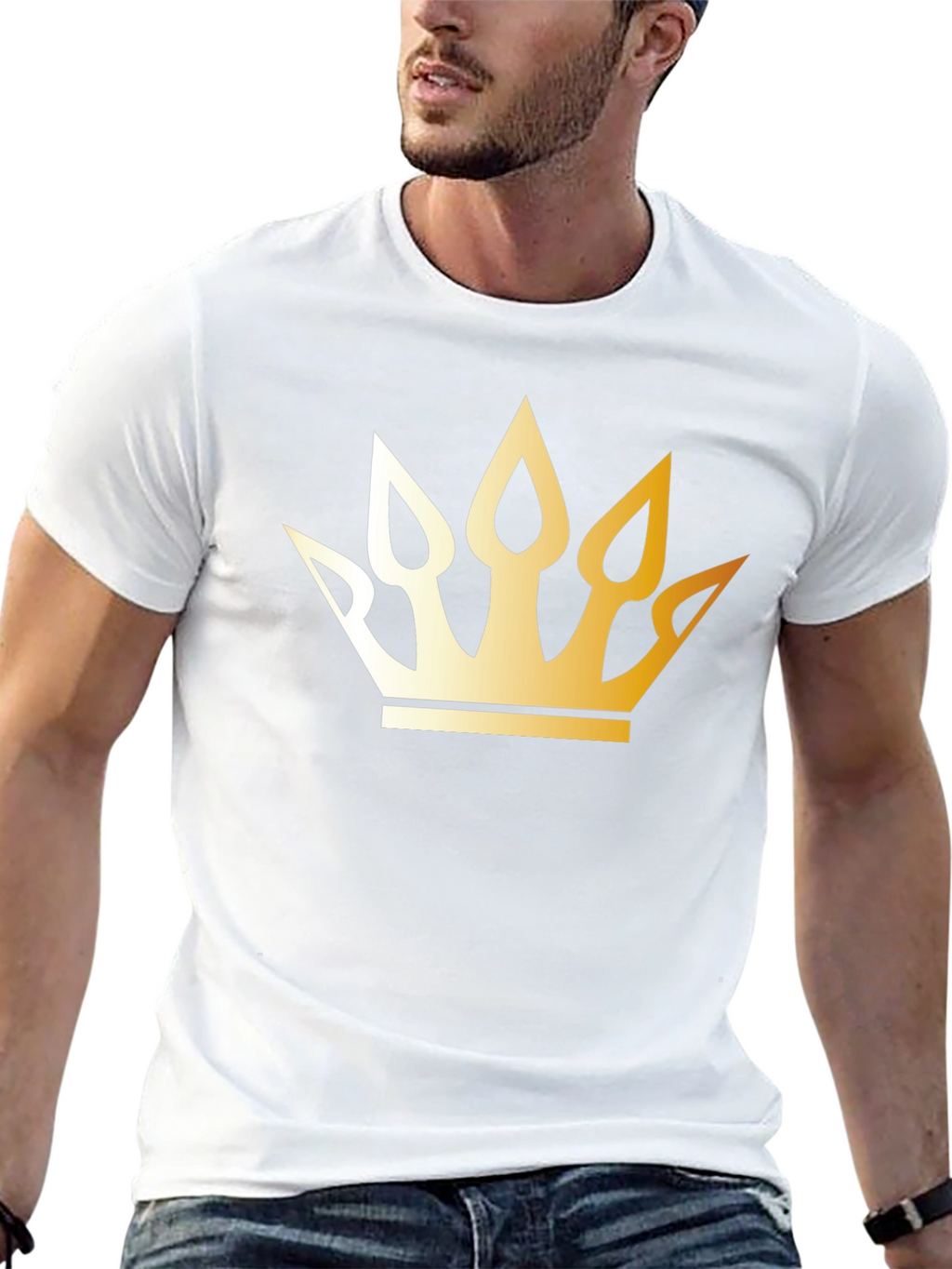 Golden Crown Graphic Black T-Shirt