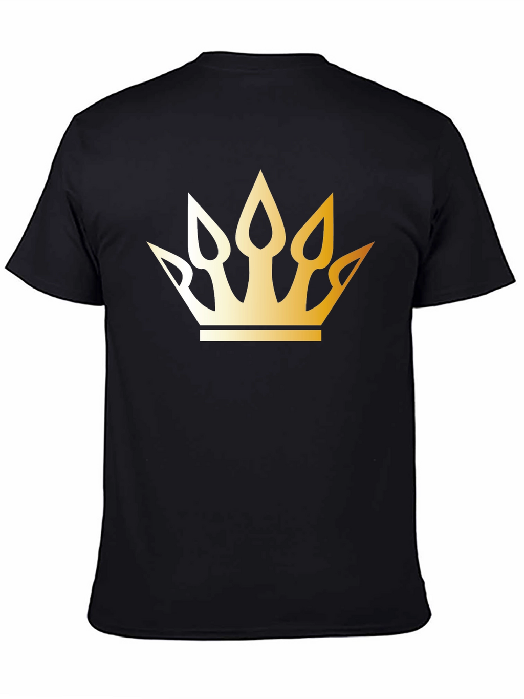Golden Crown Graphic Black T-Shirt