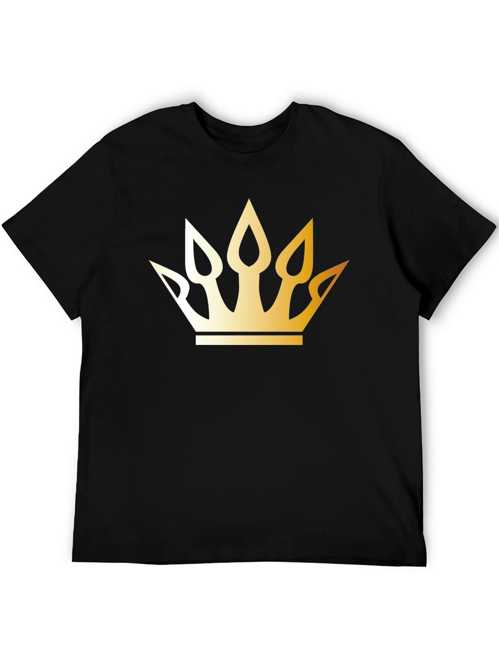 Golden Crown Graphic Black T-Shirt