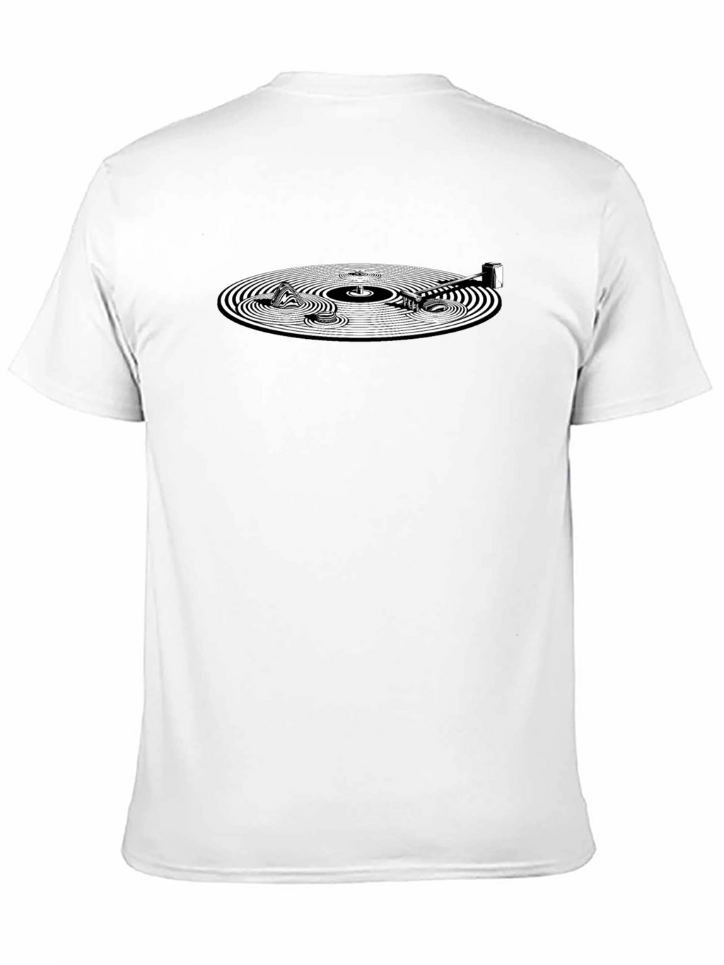 Vinyl Record Graphic Tee - Black