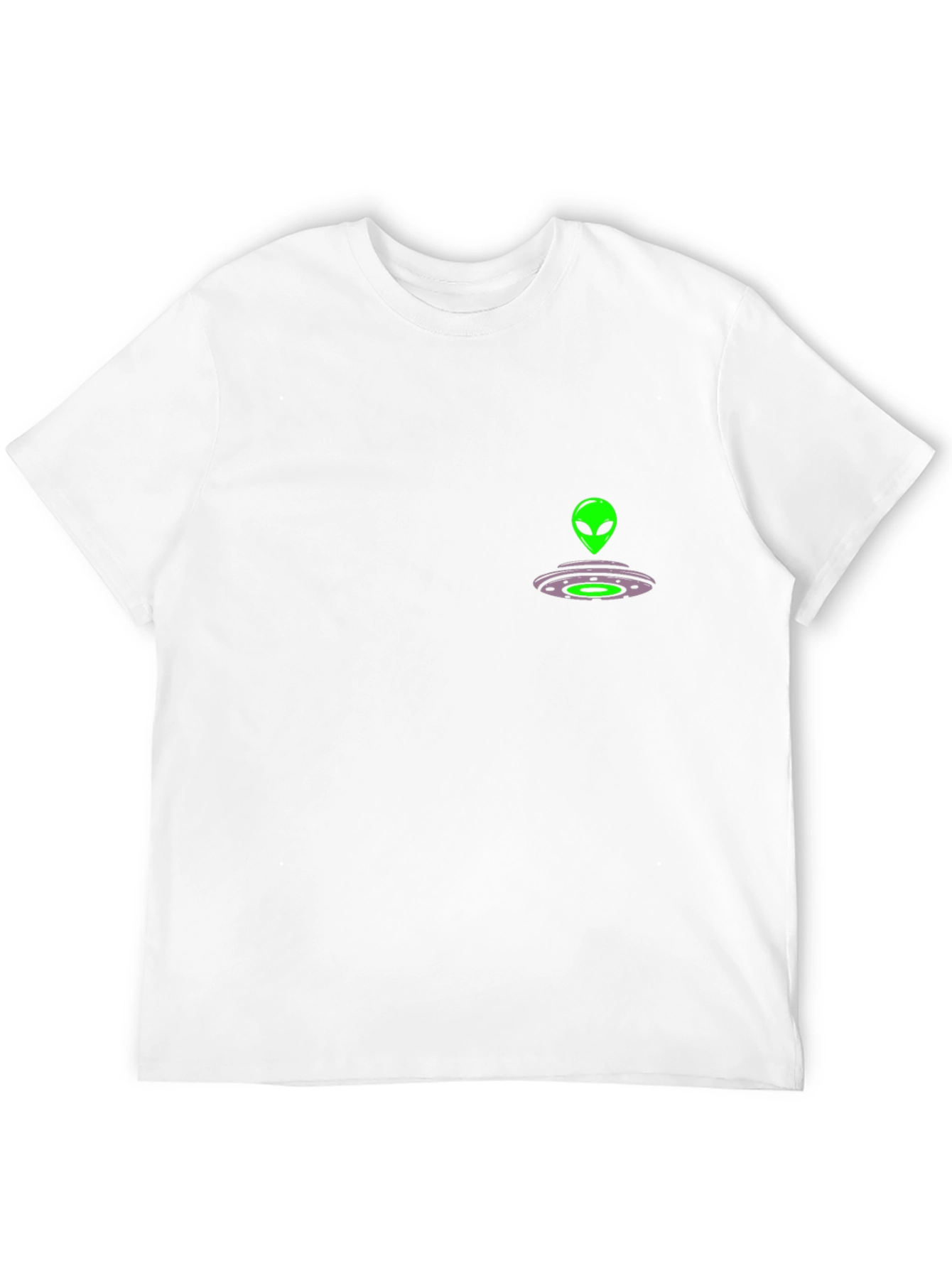 Alien Spaceship Graphic Tee - Black Cotton Comfort