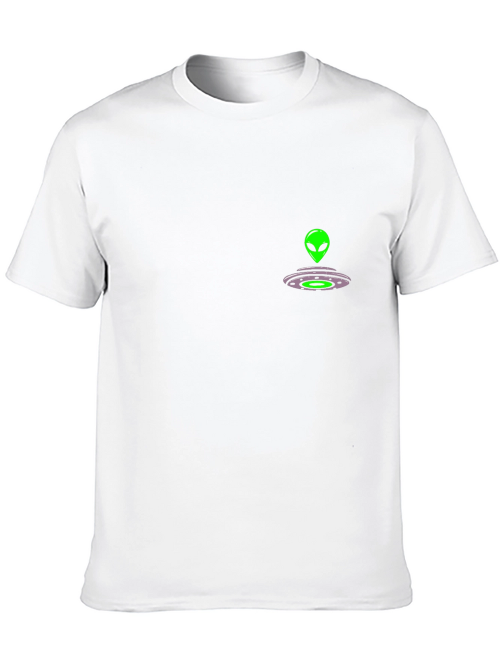 Alien Spaceship Graphic Tee - Black Cotton Comfort
