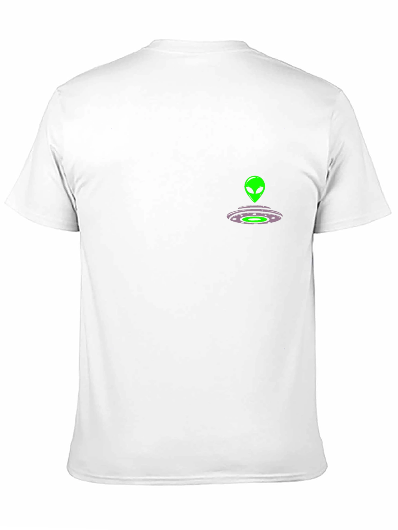 Alien Spaceship Graphic Tee - Black Cotton Comfort